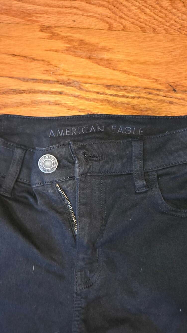 American Eagle Ne(x)t Level Stretch Black Skinny Jeans Regular Size 10